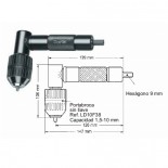 Cabezal angular a 90º para taladros + portabrocas sin llave